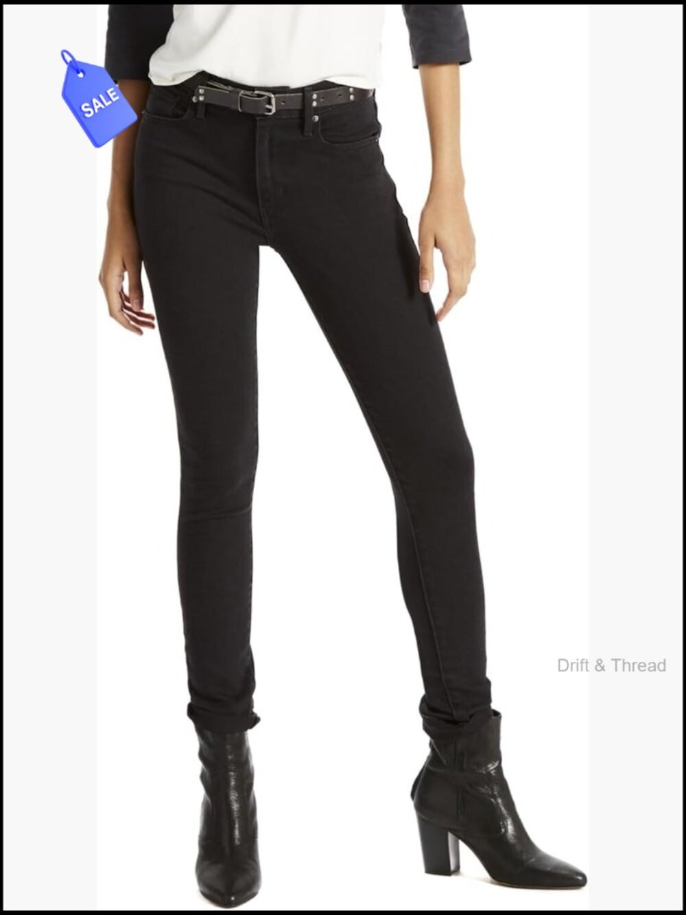 High Rise Skinny Jeans Stretch Denim 28W 30L